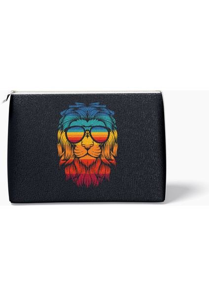 Gözlüklü Aslan Makyaj Çantası 25 x 18