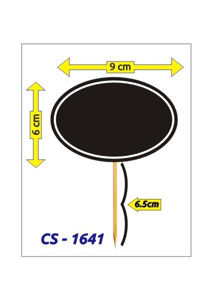 Cys- 1641 Ahşap Batırmalı Pvc Yaz-Sil Siyah Reyon Fiyat Etiketi 6X9CM.10'LU Pk.