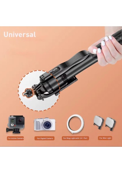 Selfie Stick 360 Derece Bluetooth Kumandalı Selfie Çubuğu