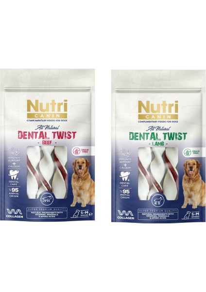 Dental Twist 2 Çeşit Karma S-M Irk Için Köpek Ödülü 80 Gr. x 2 Adet