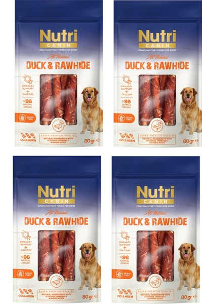 Rawhide Ördekli Köpek Ödülü 80 Gr. x 4 Adet