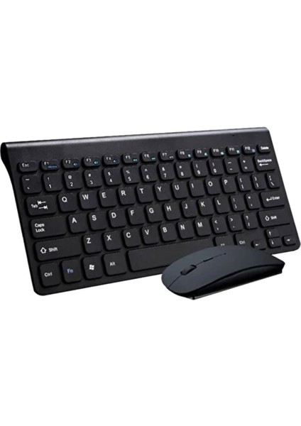 Ingilizce Mini Slim 2.4 Ghz Kablosuz Klavye Mouse Set