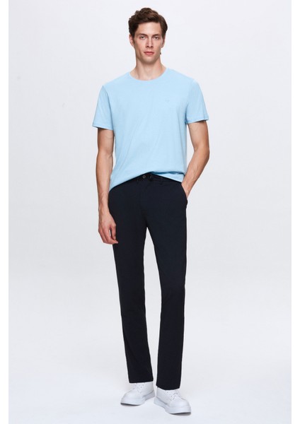 Slim Fit Lacivert Beli Lastikli Bağcıklı Fermuarlı Likralı Rahat Jogger Pantolon 2HC03ORTJGR01 fiyatları