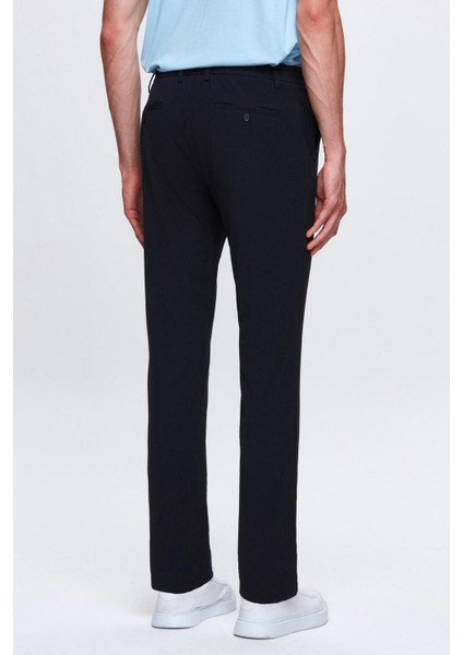 Slim Fit Lacivert Beli Lastikli Bağcıklı Fermuarlı Likralı Rahat Jogger Pantolon 2HC03ORTJGR01 fırsatları