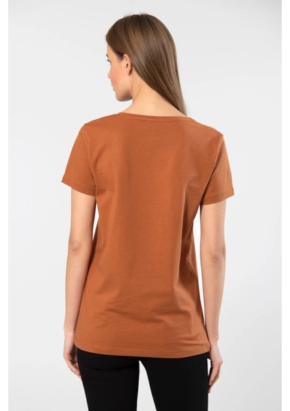 WT-Shirt Venice Kadın Kısa Kollu V Yaka Basic T-Shirt-Tarcin modelleri