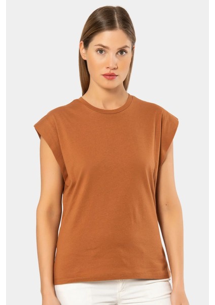 3401 Kadın Vatka Görünümlü T-Shirt-Tarcın