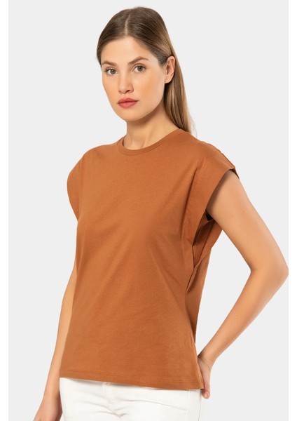 3401 Kadın Vatka Görünümlü T-Shirt-Tarcın