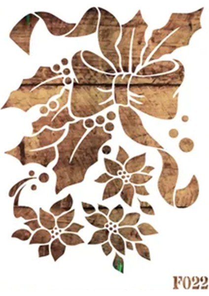 F022 Stensil Tasarım Şablon 25x35