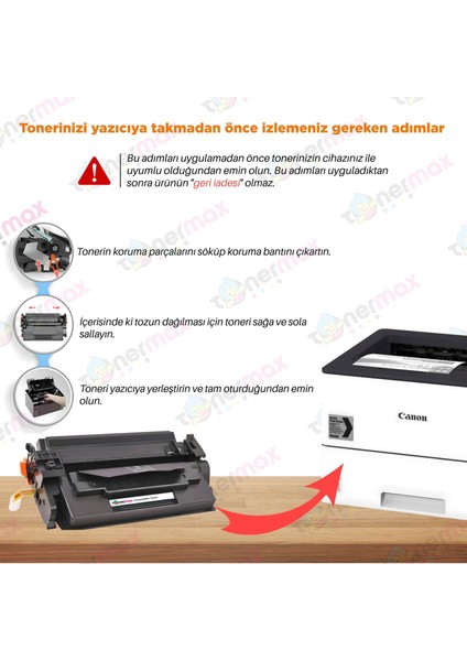 Canon Uyumlu Tonermax CRG-056L Muadil Toner - Çipli / LBP-325DN / LBP-325X / MF-542X / MF-543X / MF-552DW / MF-553DW fırsatları