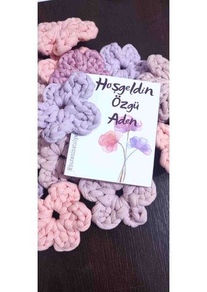 Çiçek Anahtarlık, Bebek Hediyesi, Babyshower Hediyelik, 20 Adet modelleri
