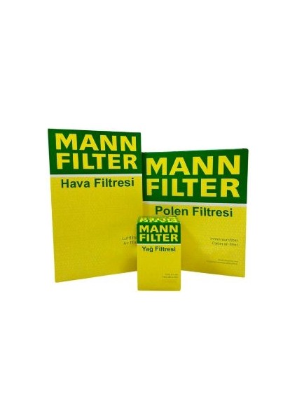 Vw Jetta 1.4 Tsı Mann Filtre Bakım Seti 2007-2010 Cax 122 Hava+Yağ+ Polen