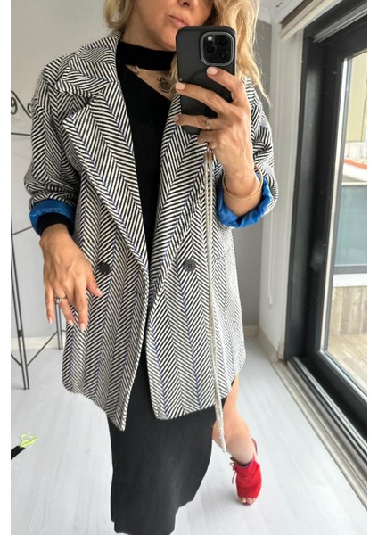 Balıksırtı Iç Astarlı Ceket / Kaban