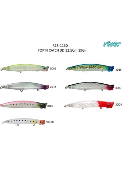 Pop'n Catch 125 3D 12,5cm 19GR Popper Suni Yem