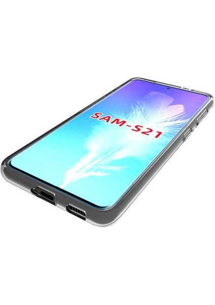 Samsung Galaxy S21 Kılıf Süper Silikon Kapak-Renksiz