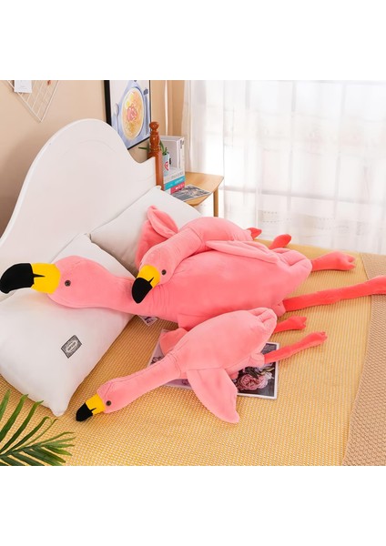 Ithal Kumaş Soft Yumuşak Dokulu Flamingo Peluş Oyuncak Yastık Oyun & Uyku Arkadaşı Büyük Boy 60 Cm.