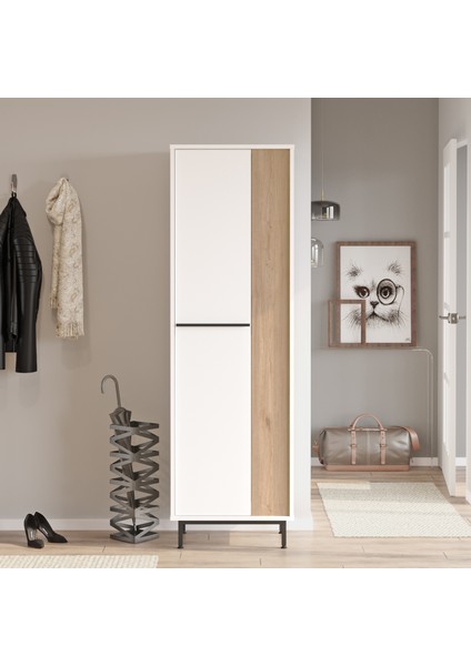 Sleek Ayakkabılık Metal Ayaklı 9 Raflı Sepet-Beyaz Sk2-Ws