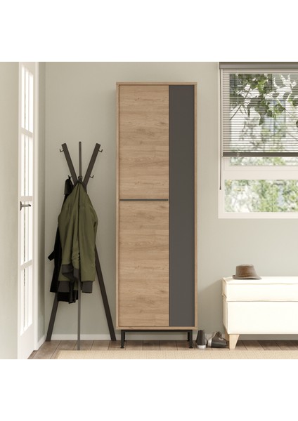 Sleek Ayakkabılık Metal Ayaklı 9 Raflı Sepet-Antrasit Sk2-Sa