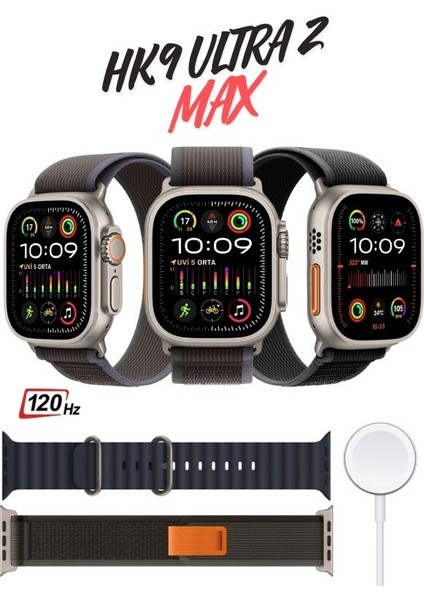 Watch 9 HK9 Promax 49mm Akıllı Saat 2 GB Hafıza Sesli Görüşmeli Canlı Kamera Spor İphone Huawei Uyumlu