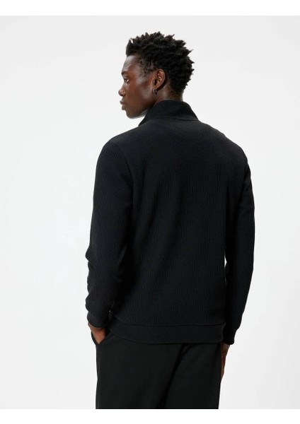 5WAM70041MK Koton Erkek Sweat Siyah