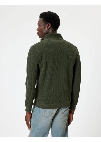 5WAM70041MK Koton Erkek Sweat Haki fırsatları