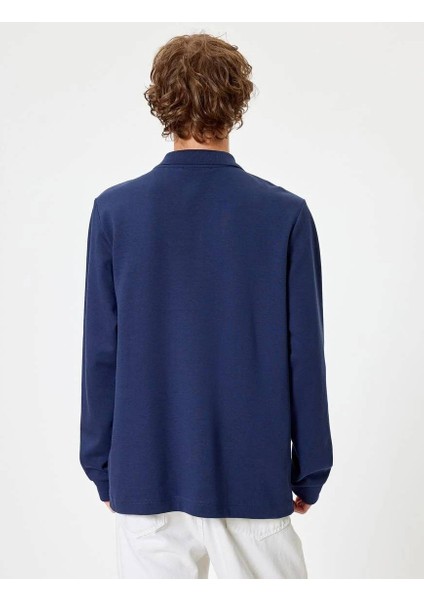 5WAM70091MK Koton Erkek Sweat Lacivert fırsatları