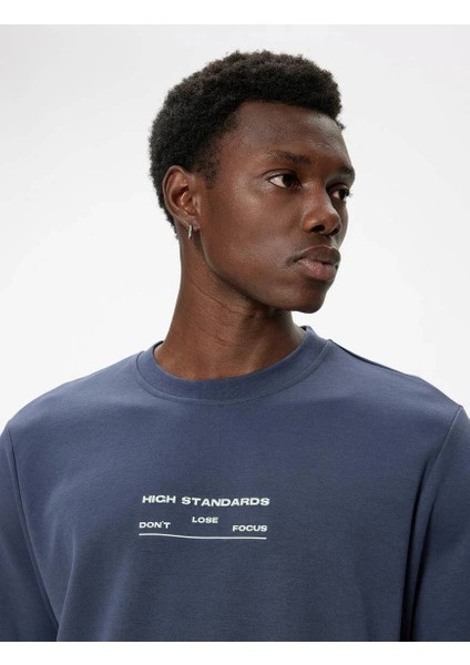 5WAM70094MK Koton Erkek Sweat Lacivert