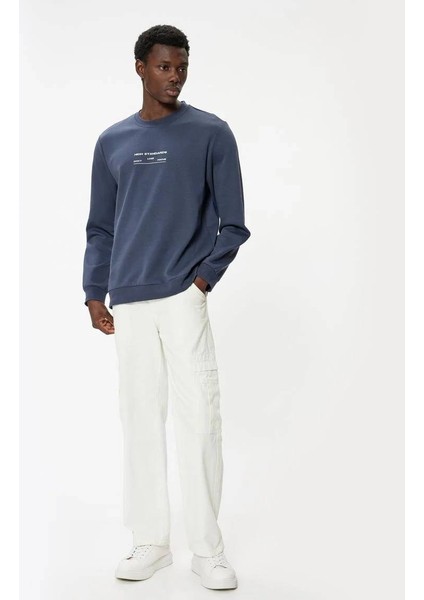 5WAM70094MK Koton Erkek Sweat Lacivert fiyatları