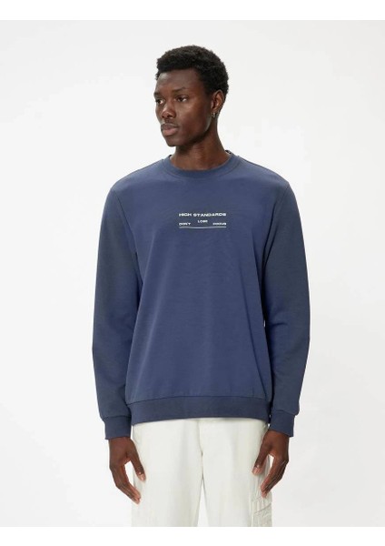 5WAM70094MK Koton Erkek Sweat Lacivert modelleri