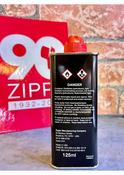 Orijinal 125 ml Premium Zippo Çakmak Benzini - Çakmak Yakıtı