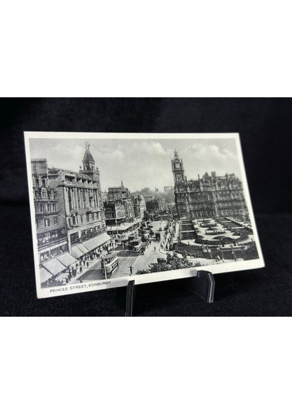 Ingiltere Post Card Princes Street Edinburgh 1930-1950'LI Yıllarından