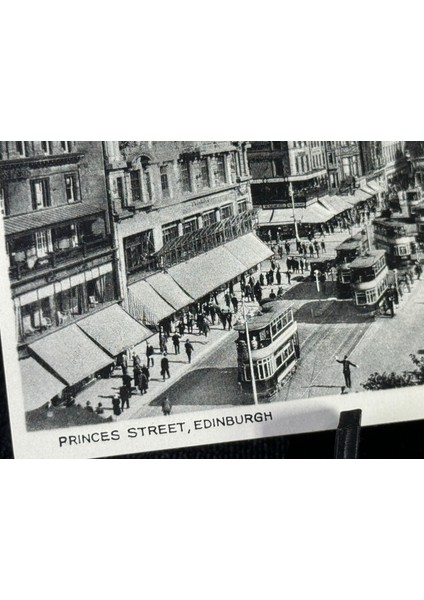 Ingiltere Post Card Princes Street Edinburgh 1930-1950'LI Yıllarından