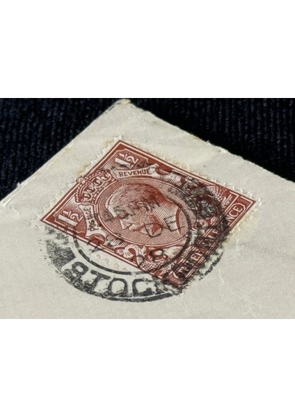 Ingiltere'den 1928 Yılında Postalanmış Zarf King George V Three Half Pence Pullu fırsatları