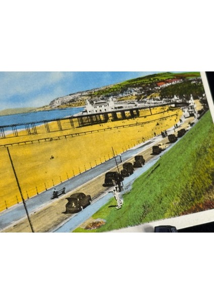 Ingiltere Marimex British Made Promenade & Pier, Colwyn Bay Postcard (Marimex Ltd. No. CB.605) 1950S modelleri