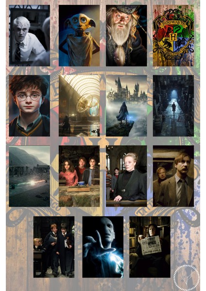 Harry Potter 15'li Poster Seti, Duvar Kağıdı /yüksek Kalite Baskı