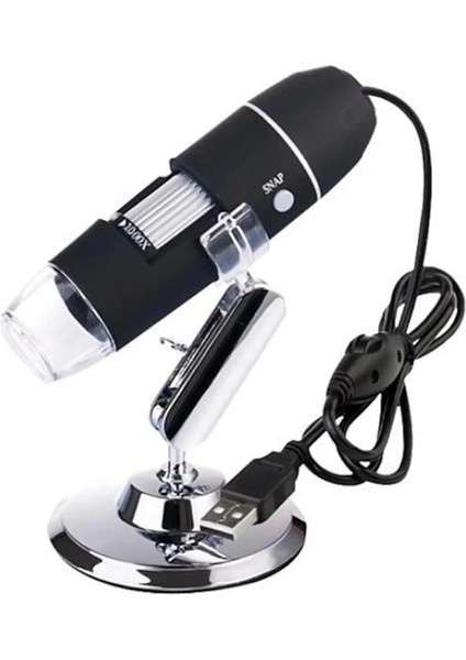 1600X USB Dijital Mikroskop Kamera Endoskop 8led Büyüteç Metal Standı