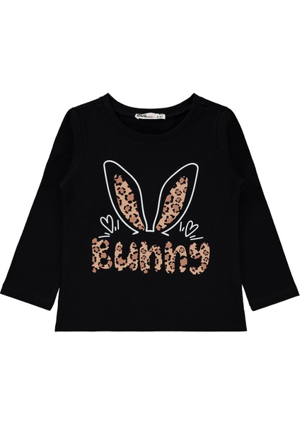 Civil Girls Kız Çocuk Sweatshirt 2-5 Yaş Siyah