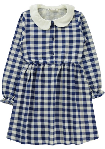 Kız Çocuk Elbise 6-9 Yaş Lacivert