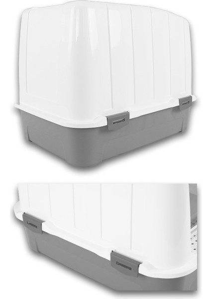 Lüks Kapalı Kedi Tuvaleti, Filtreli ve Kürek Hediyeli, 52x37,5x39 cm - VN11003 fırsatları