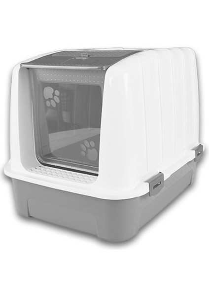 Lüks Kapalı Kedi Tuvaleti, Filtreli ve Kürek Hediyeli, 52x37,5x39 cm - VN11003