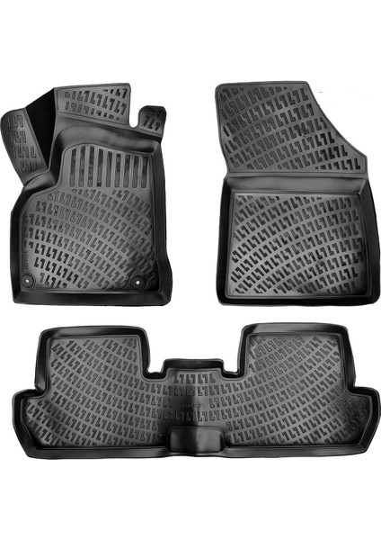 Rizline 3D Oto Paspas Siyah Renk Peugeot 3008 2008 - 2016 ile Uyumlu