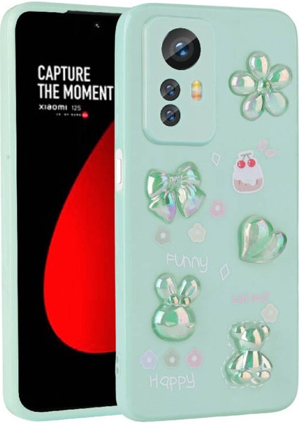 Redmi Note 12S Kılıf Kabartma Figürlü Parlak Zore Toys Silikon Kapak