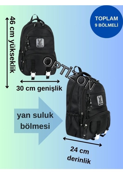 Siyah Renk Tokalı Okul Çantası ve Tweety Suluk 2'li Kırtasiye Seti, Su Geçirmez Çanta modelleri