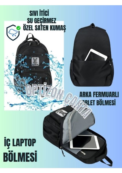 Siyah Renk Tokalı Okul Çantası ve Tweety Suluk 2'li Kırtasiye Seti, Su Geçirmez Çanta fırsatları