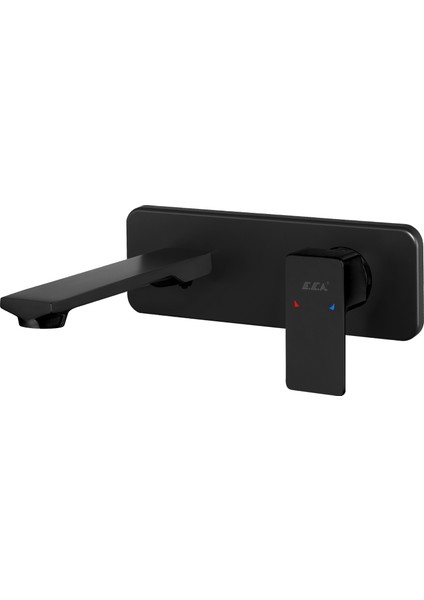 Eca Royal Ankastre Lavabo Bataryası Sıva Üstü Tek Rozet Mat Siyah 102167621C1-K