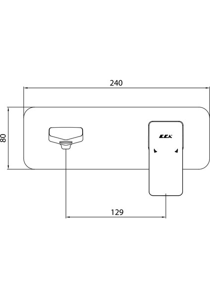 Eca Royal Ankastre Lavabo Bataryası Sıva Üstü Tek Rozet Mat Siyah 102167621C1-K fiyatları