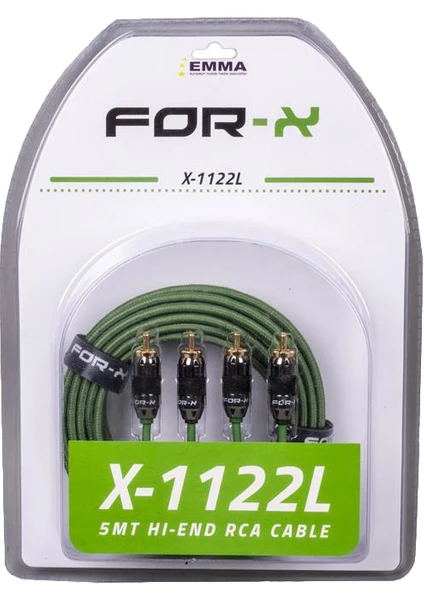 For-X X-1122L 2 Rca + 2 Rca Bakır 5 Metre Kablo