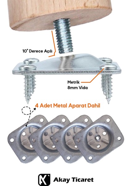 Akay Ticaret Sehpa Ayağı 40 cm