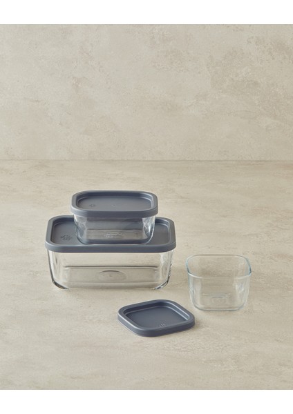 Fresh Safe Cam Saklama Kabı 405 ml Gri fırsatları