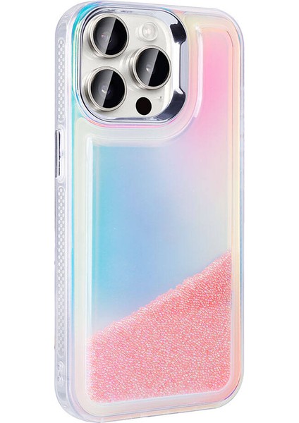Apple iPhone 15 Pro Kılıf Airbagli Renkli Arka Yüzey Boncuk Tasarımlı Zore Kumul Kapak