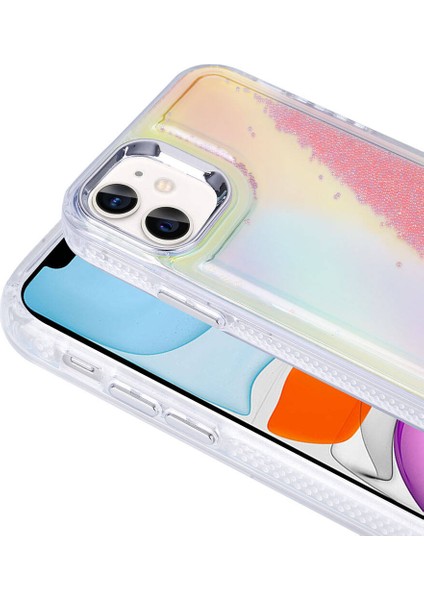 Apple iPhone 11 Kılıf Airbagli Renkli Arka Yüzey Boncuk Tasarımlı Zore Kumul Kapak
